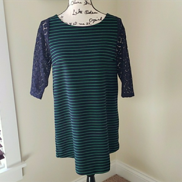 Anthropologie Postmark Blue and Green Shift - Picture 7 of 7